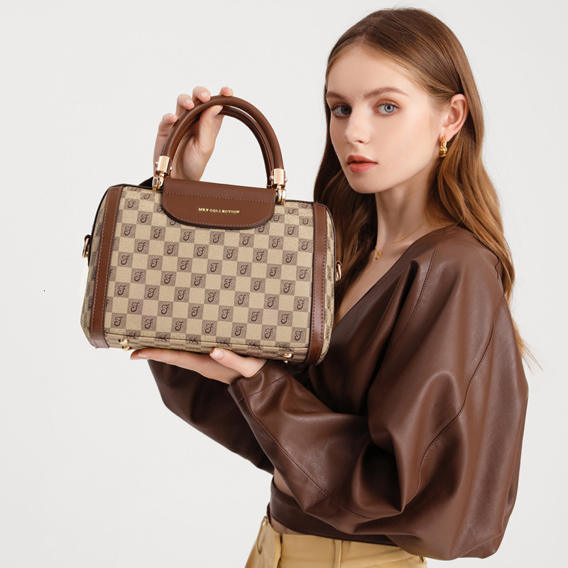 Boston Pillow New Checkered Trendy Large Capacity Shoulder Crossbody Bag Simple Versatile - view 3