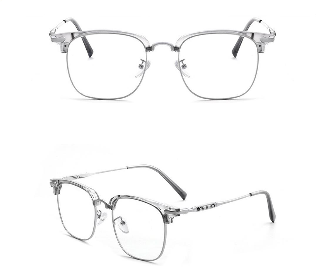 Designer Sunglasses For Men Women Glasses Blue Light Filtering Half-Rim Titanium Glasses Lightweight Business Frame With Prescription Lens Compatibili