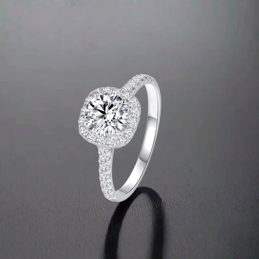 1 Ct H Color Lab-Grown VS1 Clarity Diamond Ring Unique Twisted Shank Design with Classic Style IGI Certified Gemstone Rings