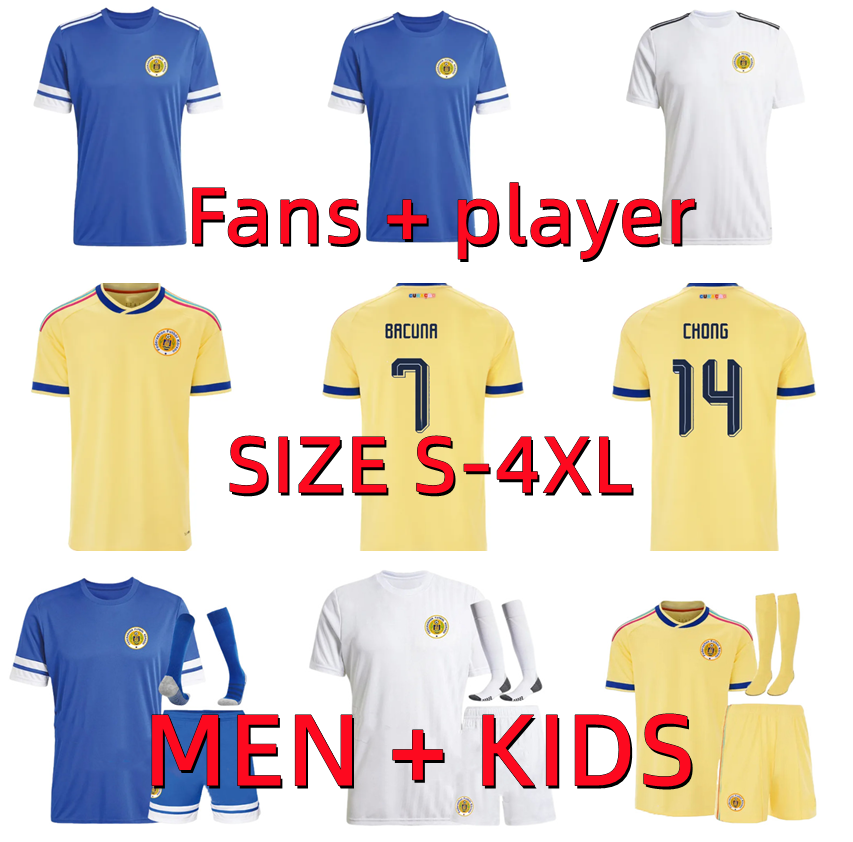 S-4XL 25 26 27 World Cup Curacao Soccer Jerseys 2026 2027 Home Away Men Kids Hansen Juninho Bacuna Armando Obispo Football Jersey Shirt Kit BACUNA CHONG player version