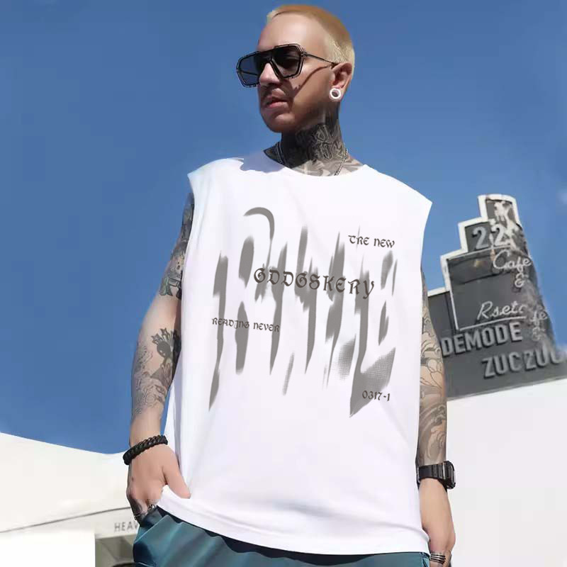 Men's 2026 American Trendy Streetwear Tank Tops | Summer Oversized Plus Size Athletic Sleeveless Tees