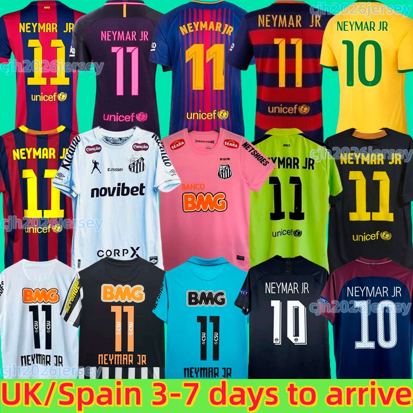NEYMAR Soccer Jersey 12 13 14 15 Vintage Football Shirts 16 17 18 19 20 21 22 23 Retrio shirts 3XL 26/27 Mixed Club Special Jerseys Sport Top kids Retro Long sleeve Kit
