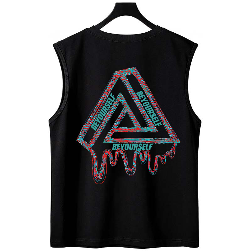 2026 Summer Men's American Pizza Print Tank Tops | Trendy Oversized Loose Couples Sleeveless Tees