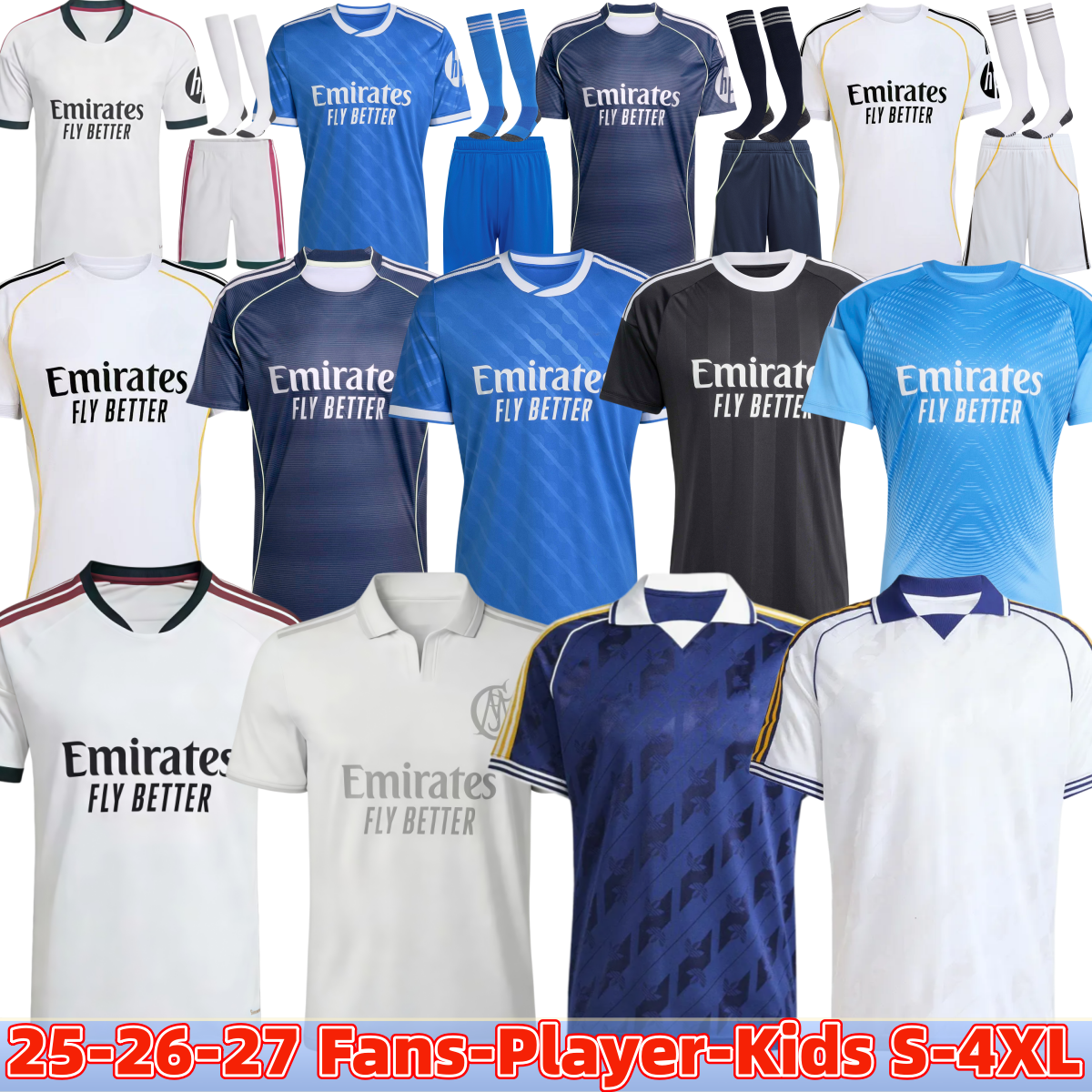 Reals Madrid 25 26 27 MBAPPE jerseys BELLINGHAM TRENT VINI JR RODRYGO Bellingham Valverde ARDA GULER CAMAVINGA 2026 2027 camiseta de RealMAdriD training Men kids 4XL