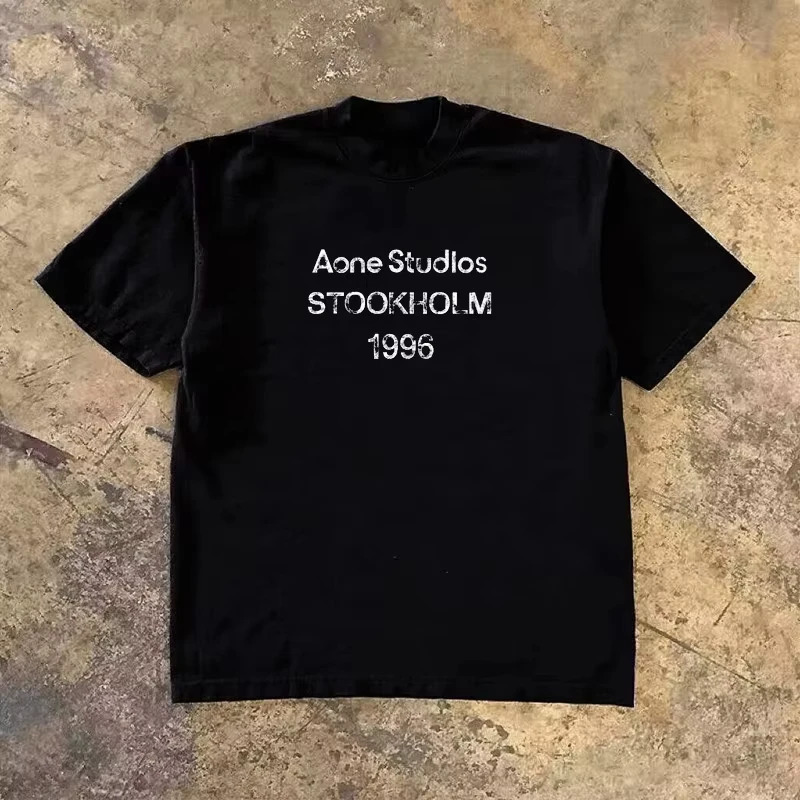2025 Autumn Winter Letter Printing Mens Tshirt High Quality Cotton Unisex Street Wear Shortsleeved 260331