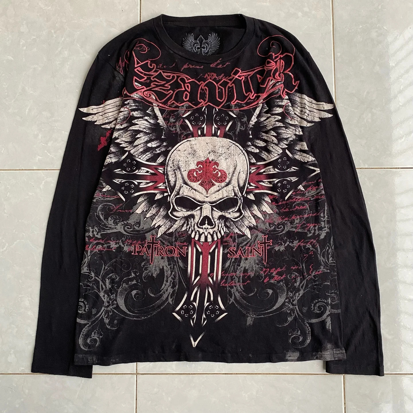 Affliction Long sleeved T shirt Y2K Gothic Fashion Round Neck Oversized Pullover Shirt Mens Womens Casual Tops Streetwear 260413