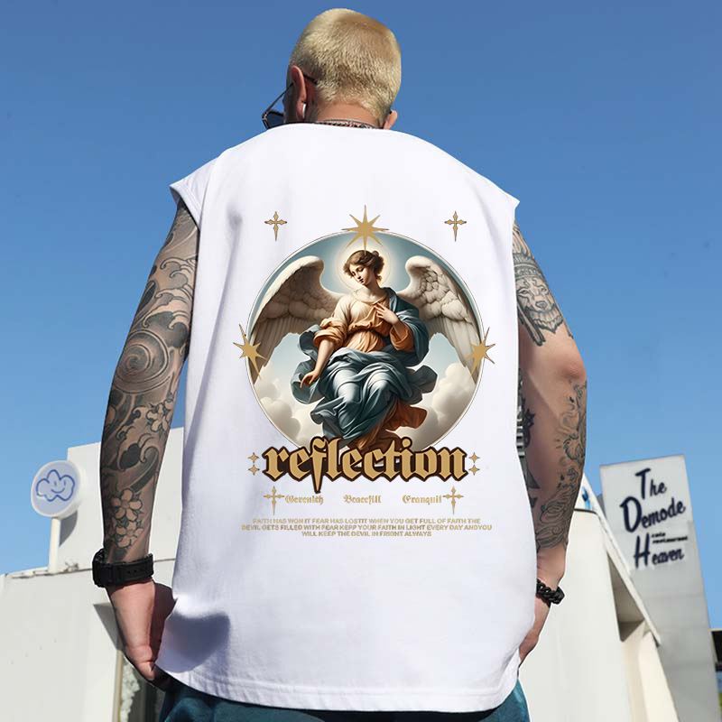 2026 American Trendy Cartoon Print Tank Tops | Men's Summer Loose Plus Size Athletic Gym Casual Sleeveless Vests