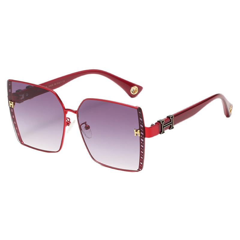 2026 New Designers' Fashion Series Women's Outdoor Large Frame Sun Glasses With Personalized Design, Stylish Beach Sun Protection Uv-resista