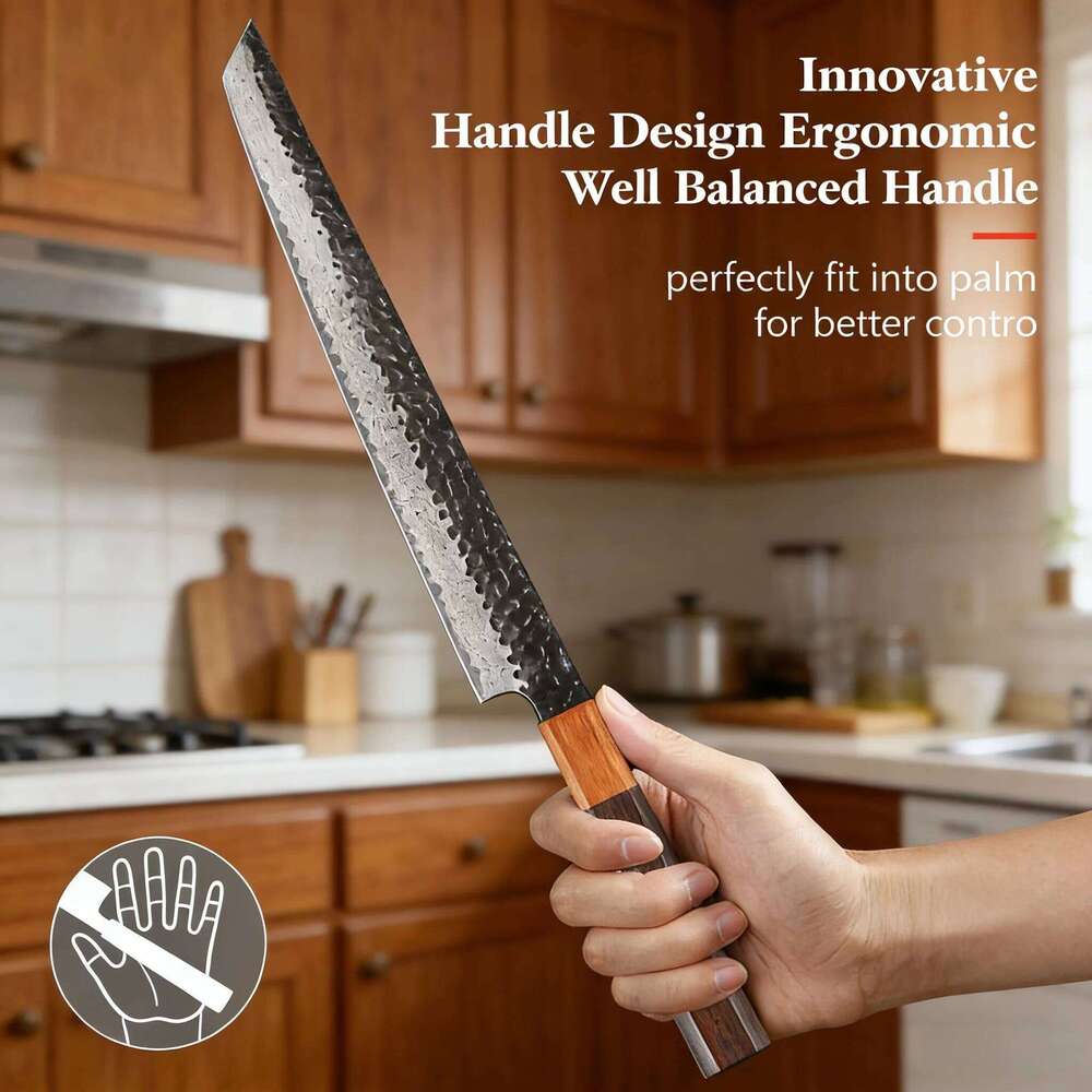 Premium 67 layers Damascus Steel Salmon Sashimi Slicing Sushi Kitchen Knife Cooking Tool