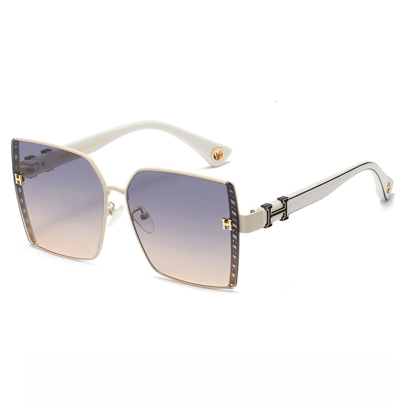 2026 New Designers' Fashion Series Women's Outdoor Large Frame Sun Glasses With Personalized Design, Stylish Beach Sun Protection Uv-resista