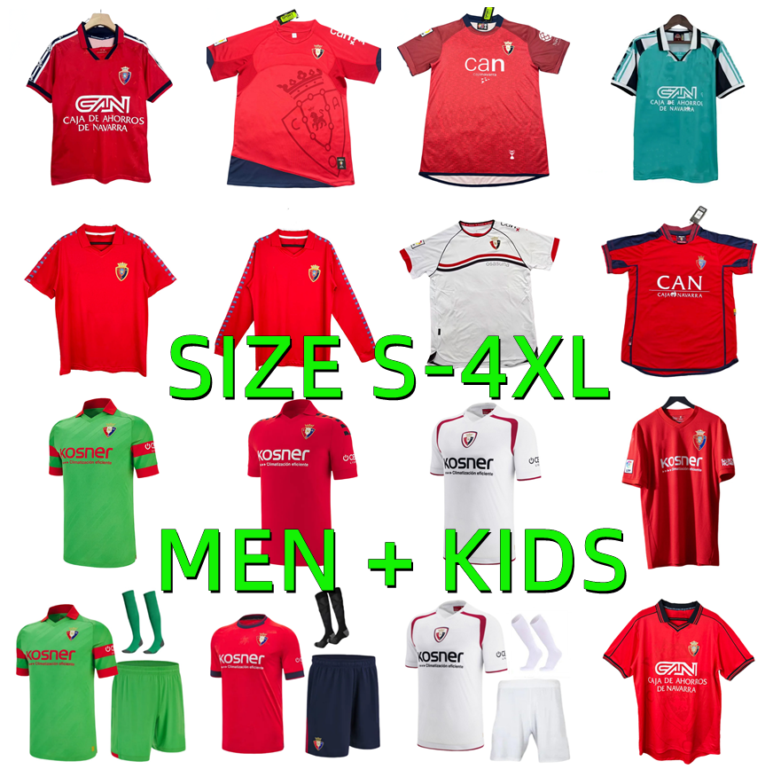 2025 2026 Osasuna Soccer Jerseys 1996 1997 2004 2005 2010 2012 Retro AVILA AIMAR OROZ MONCAYOLA MOI GOMEZ TORRO DAVID GARCIA CATENA BARJA 25 26 football shirt Men kids