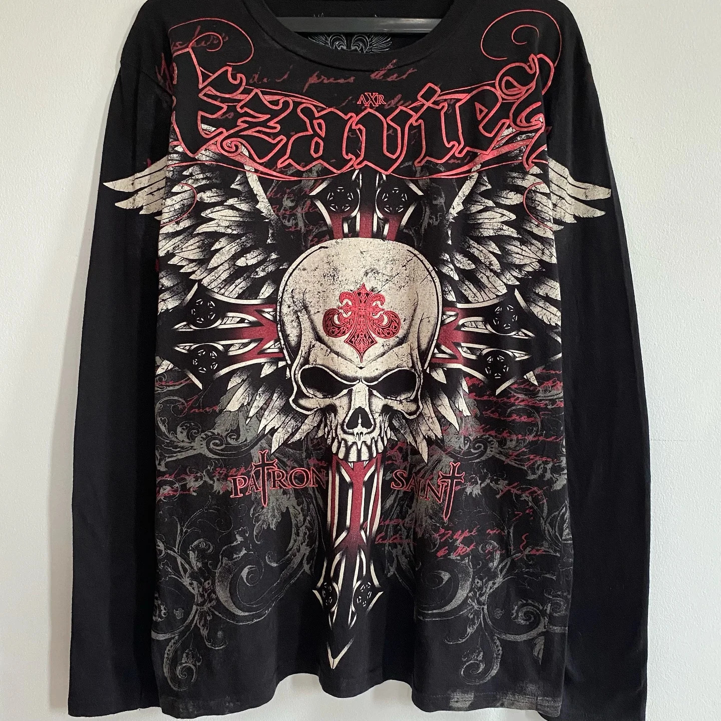 Affliction Long sleeved T shirt Y2K Gothic Fashion Round Neck Oversized Pullover Shirt Mens Womens Casual Tops Streetwear 260413