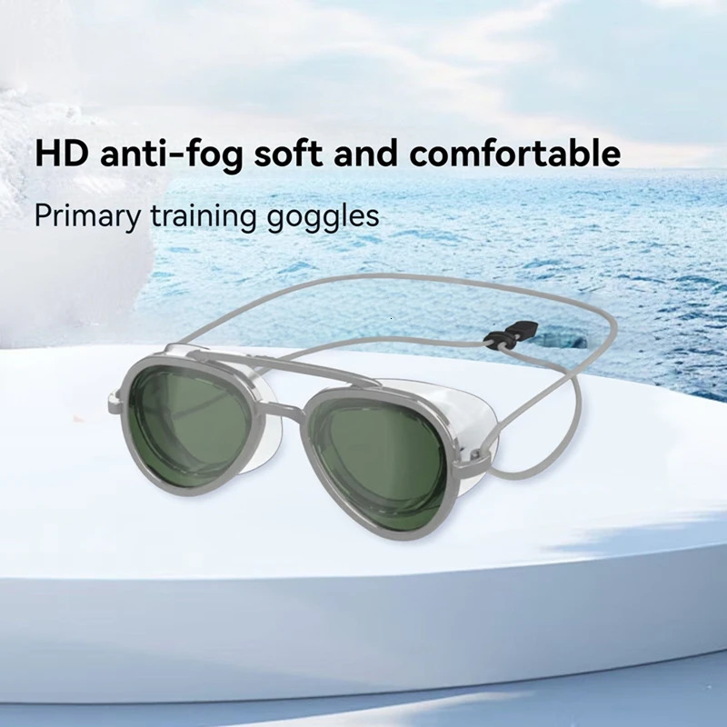 Full-View Anti-Fog Swim Goggle Professional Full Angle Anti Fog Swimming Goggles Swimming Goggles Men Women Retro Goggles 260327