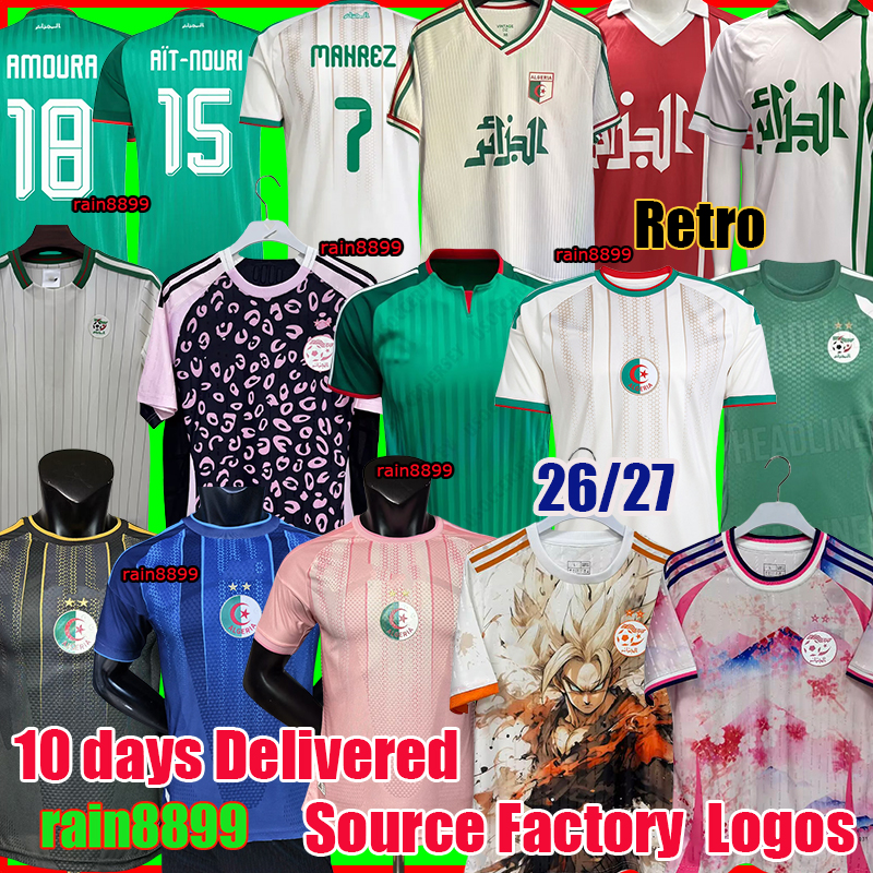 maillot algerie 2026 BENRAHMA Algerie Soccer Jerseys 2026 MAHREZ BENNACER GOUIRI Algeria football shirt AMOURA kits men kids sets maillot de foot 2026 2027