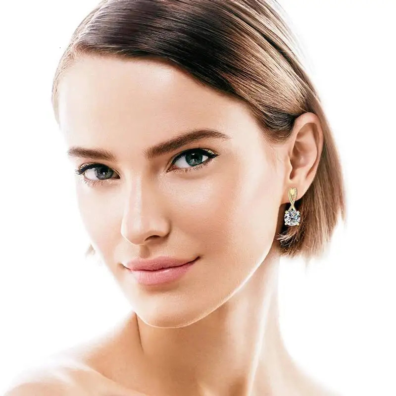 Taoyu D20CT Drop Hie Earrings Silver Women Gold Plated Hoops Infinite Earring Certified Wedding Jewelry260410 - view 4