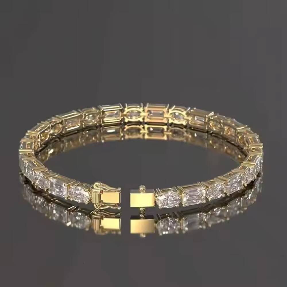 White Gold Amazing design Moissanite Bracelet Diamond Inspired Jewelry Collection for womens