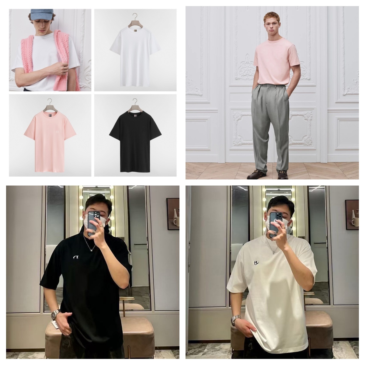 Letter D**R Embroidery Logo Men's Short Sleeve T-shirt Boys Youth Designer Tshirts Simple Casual Wear Tees Adults Male Sportswear Tees Tops