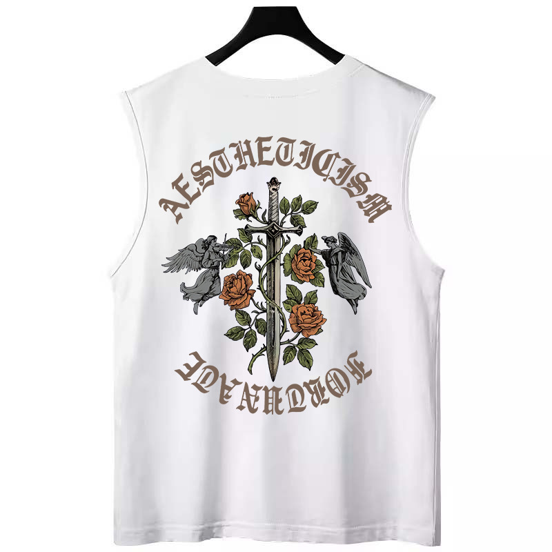 Summer Men's Trendy INS Plus Size Tank Tops | Loose Printed Athletic Casual Sleeveless Tees