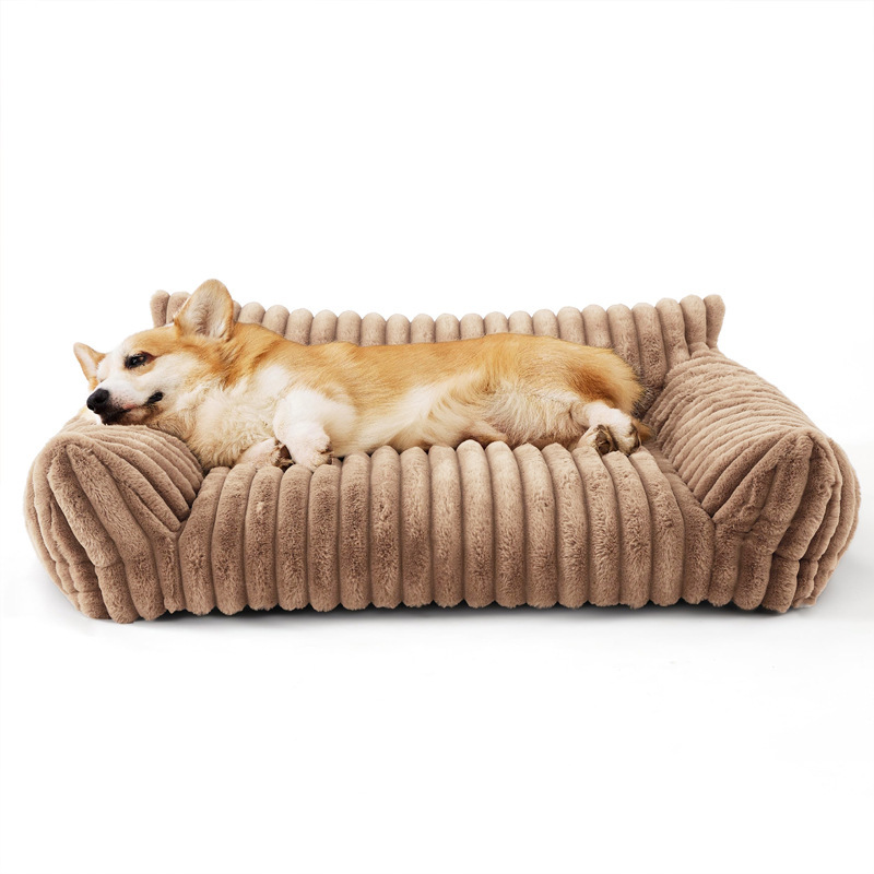 YL-38481 Pet Sofa, Removable and Washable Dog Bed, Warm Cat Bed, All-Season Pet Mattress, Rabbit Plush Dog Bed