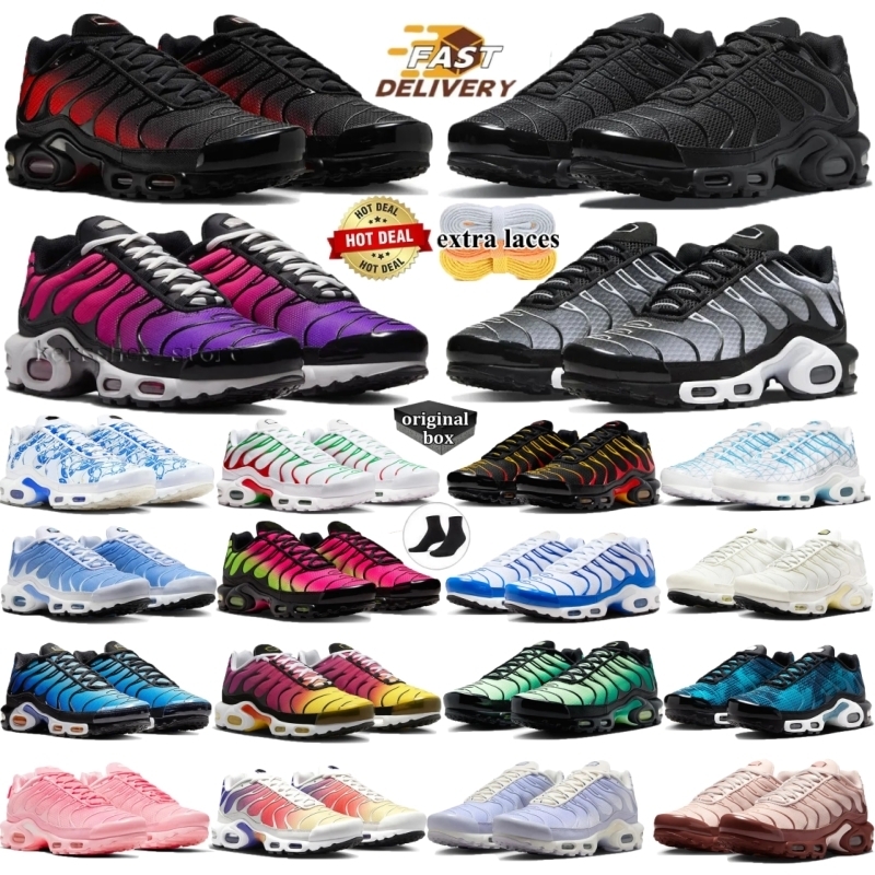 Tn Plus tns Running Shoes Designer Shoes Fr Toggle tn3 Utility tnss menTrainers Triple Black White Metallic Silver Reflective Womens Mens outdoor Sneakers