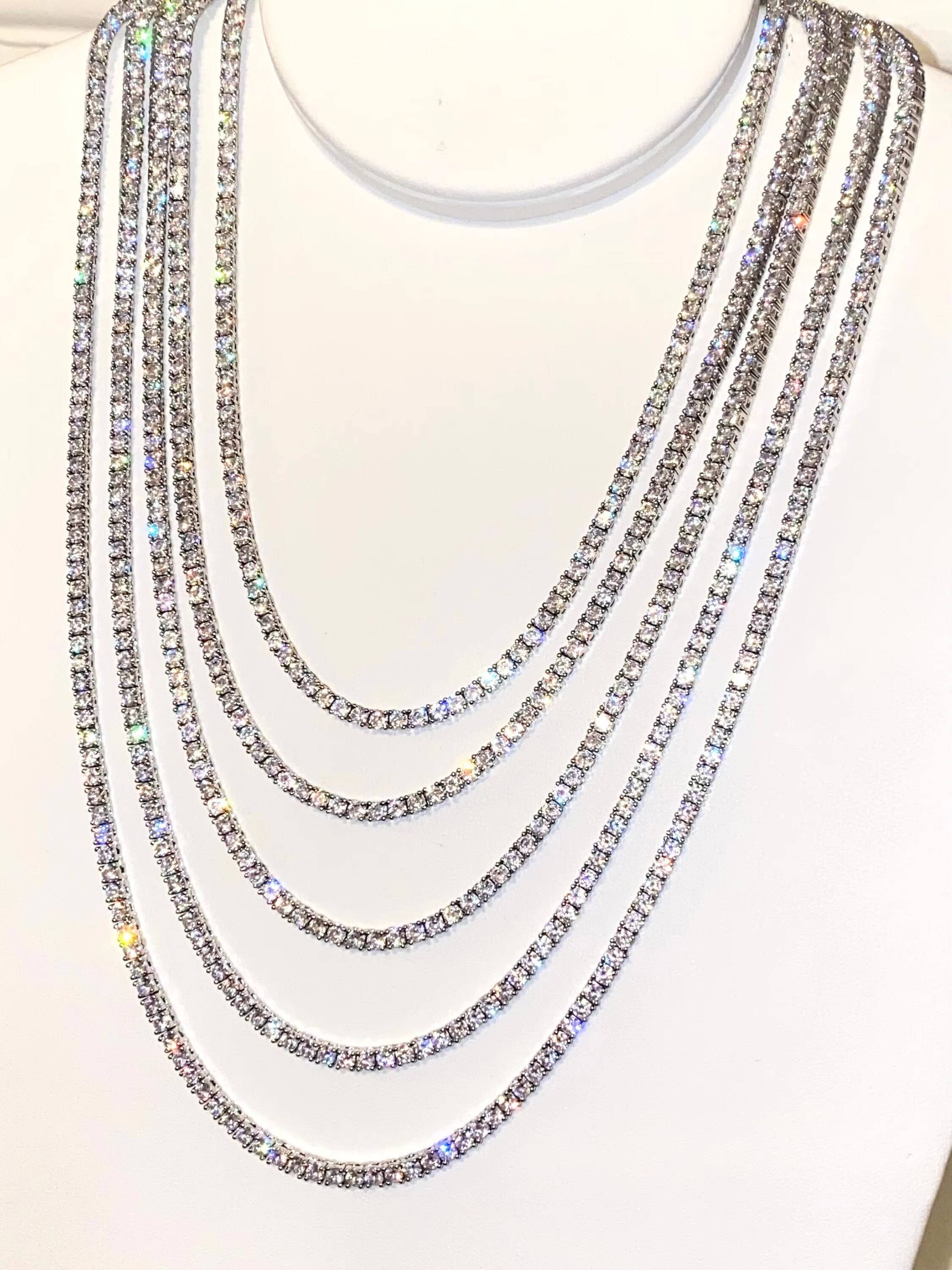 IGI Certified VVS Brilliant Cut Moissanite Cross Chain Custom Tennis Chain Iced Hip Hop Necklaces Womens Party