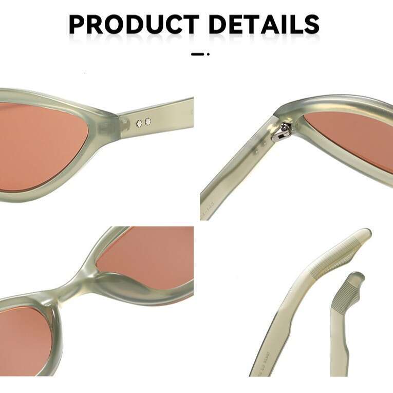 New Simple Cat-Eye Sunglasses Retro Street Style INS Fashion Sun Protection Glasses Chunjinqiuli