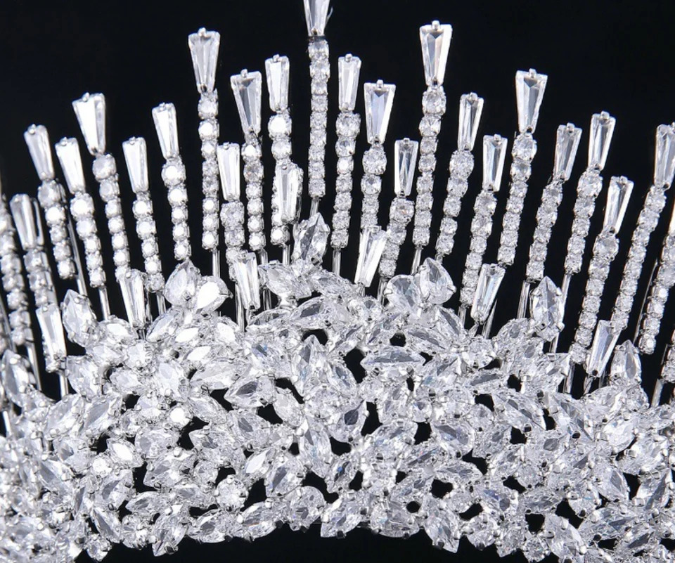Bridal Tiara Crown For Wedding Headdress Zircon Crystal Queen Princess Pageant Women Diadem Party Headpiece 260409
