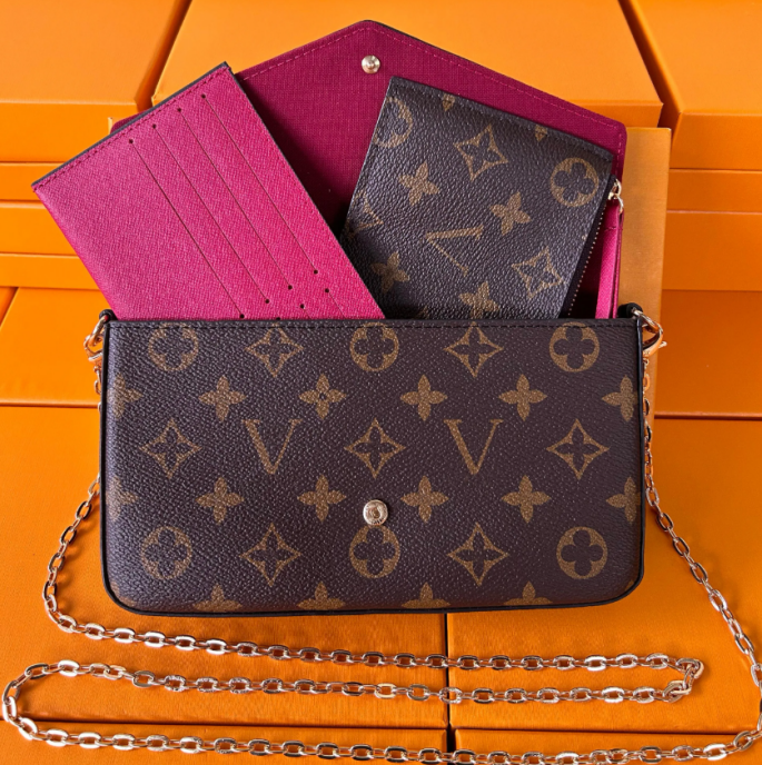 Luxury Designer Bag 3 Multi FELICIE POCHETTE Chain Handbag Crossbody Purse Women Shoulder Bags Ladys Tote Wallet louisities vouiton bag vittuon voution backpack