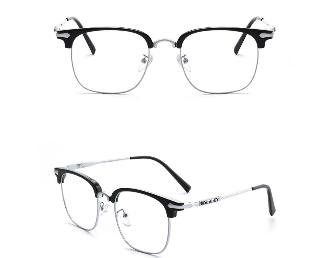Designer Sunglasses For Men Women Glasses Blue Light Filtering Half-Rim Titanium Glasses Lightweight Business Frame With Prescription Lens Compatibili