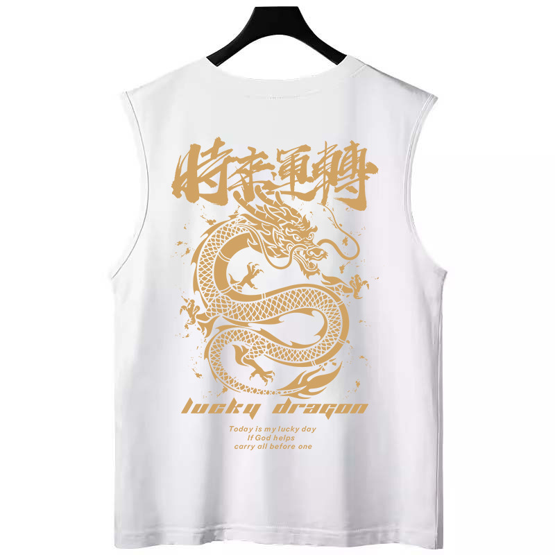 2026 Summer New Men's American Printed Tank Tops | Trendy Athletic Sleeveless Tees Loose Cut