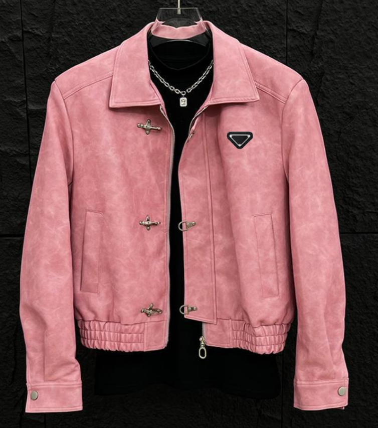 Men's PU Jacket outdoor sports designer motorcycle coat Black Biker Fashion fitness Couples wear