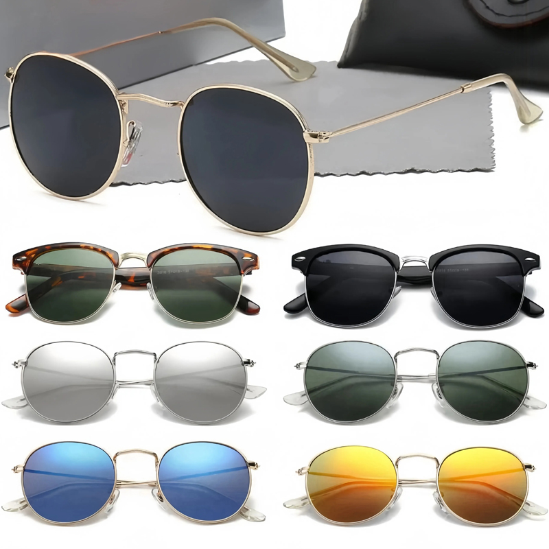 Designer Sunglasses Men women Polarized Sunglasses Way Signature Series Classic Adumbral Goggle UV400 Eyewear Male Sun Glasses Metal Frame With Box