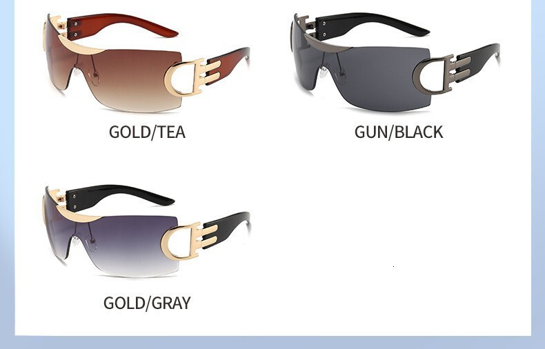 New Frameless Designer Sunglasses With Futuristic Technology Outdoor Fashion Sports Glasses Personalized Luxury Fashion Beach Sunglasses Wholesale