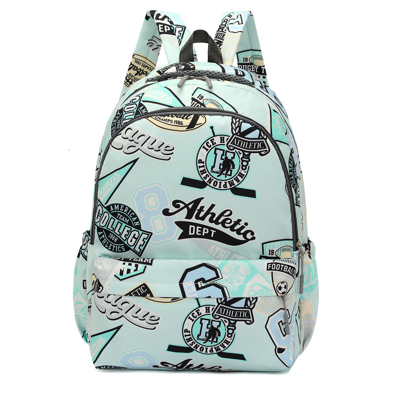 2026 New Vintage Athletic Print Students, Large Capacity Casual School Bag, Fashion Laptop Backpack for Daily Use
