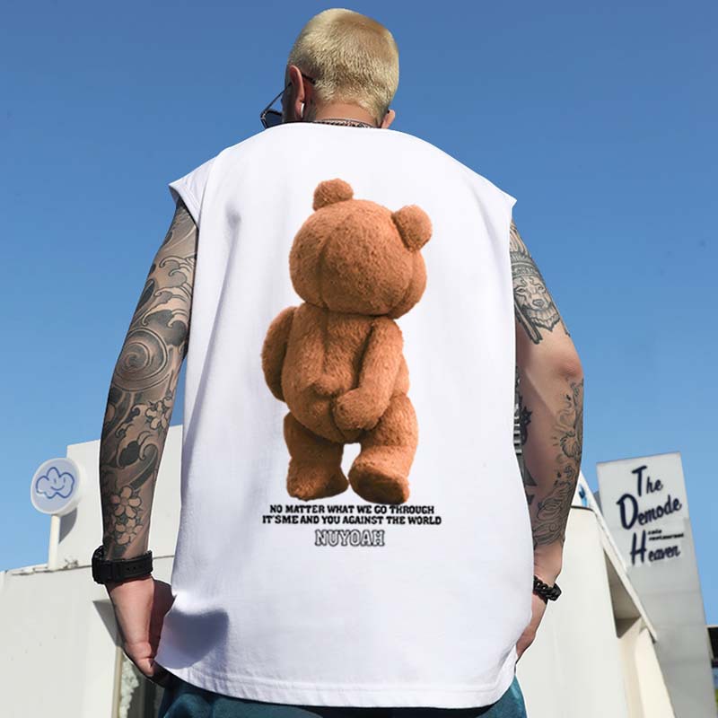 Summer Men's Plus Size Cool-Touch Muscle Tank Tops | Loose Printed Basketball Trendy Sleeveless Tees