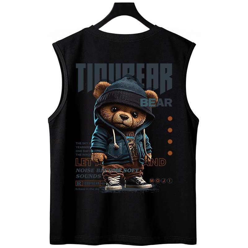 2026 Summer New Arrivals Men's American Style Printed Athletic Sleeveless Tank Tops | Casual Outerwear Gym Vests INS Trendy Tees Size 8XL