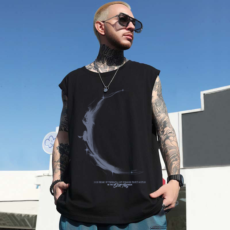 Summer Men's Loose Tank Tops | Hong Kong Style Trendy Couple Sleeveless Tees Plus Size INS Streetwear Vests