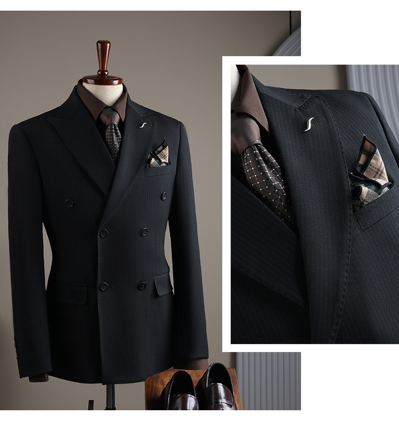 Men's Suits Classic Men Slim Fit Suit For Wedding Groom 2 Pcs Business Edition Double Breasted (Jacket Pants) Banquet Party