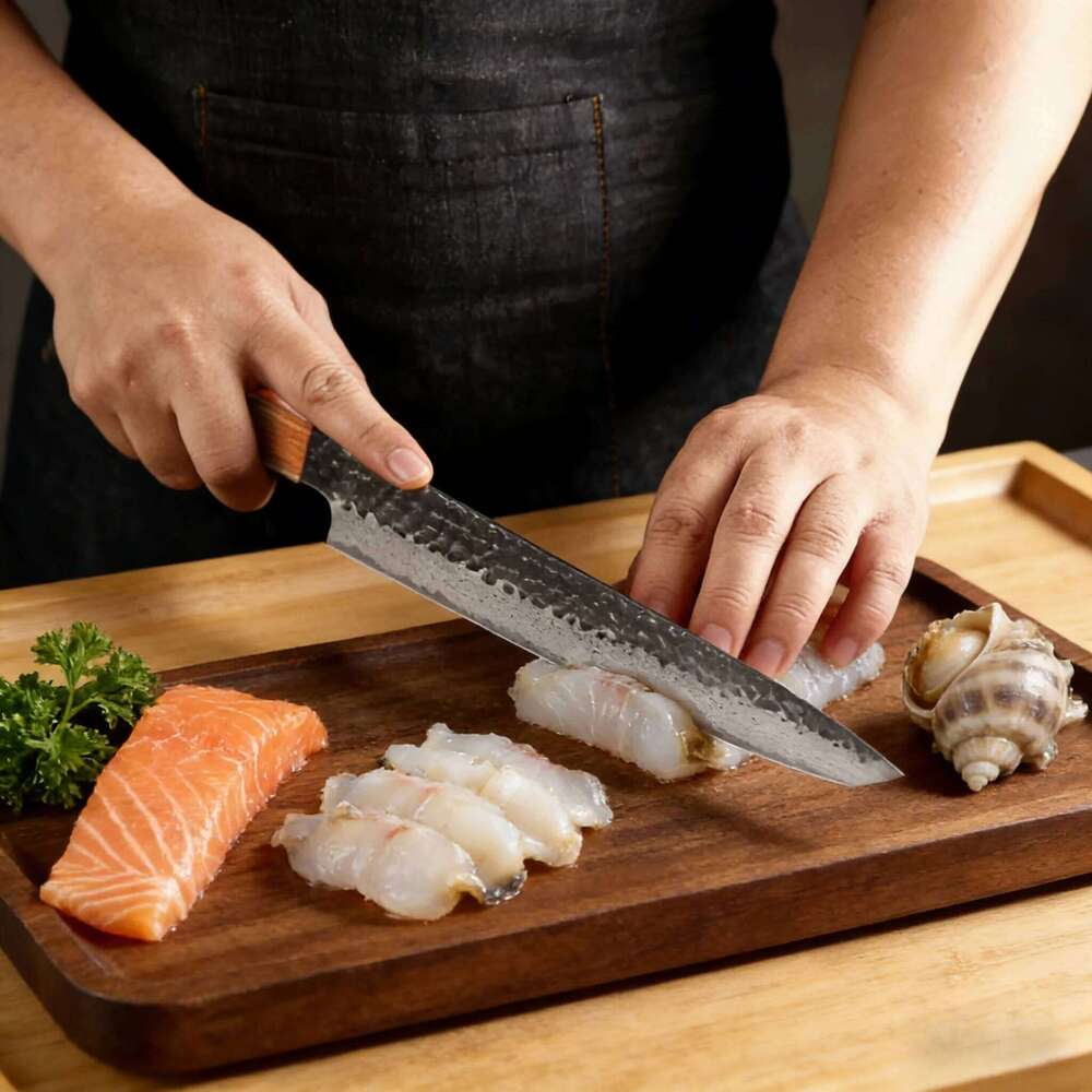 Premium 67 layers Damascus Steel Salmon Sashimi Slicing Sushi Kitchen Knife Cooking Tool