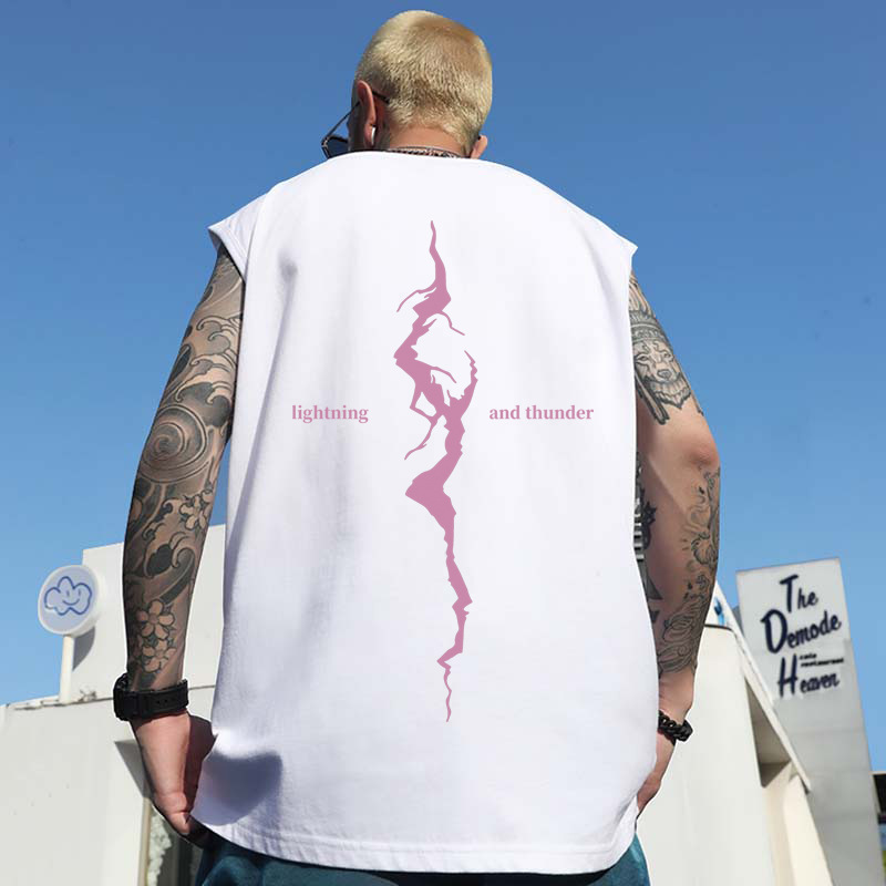Summer Men's American Retro Skater Boy Print Tank Tops | Thin INS Trendy Athletic Sleeveless Tees