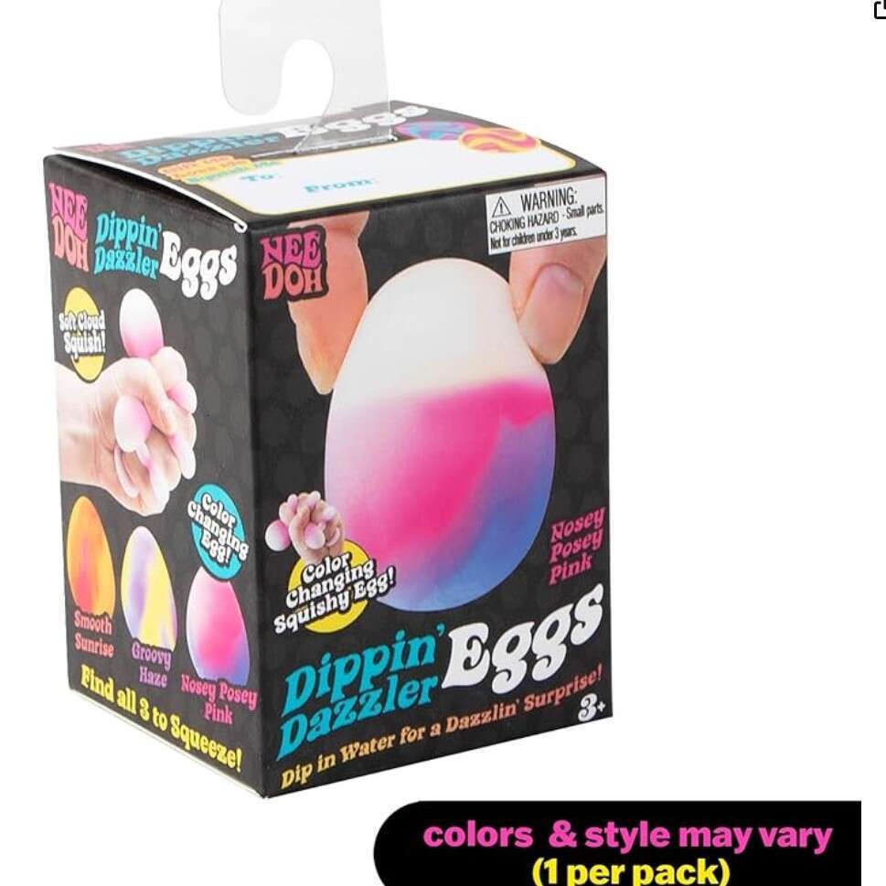 In-stock Amazon NeeDoh Dippin Dazzler Egg Easter Stress Relief Soft Toy