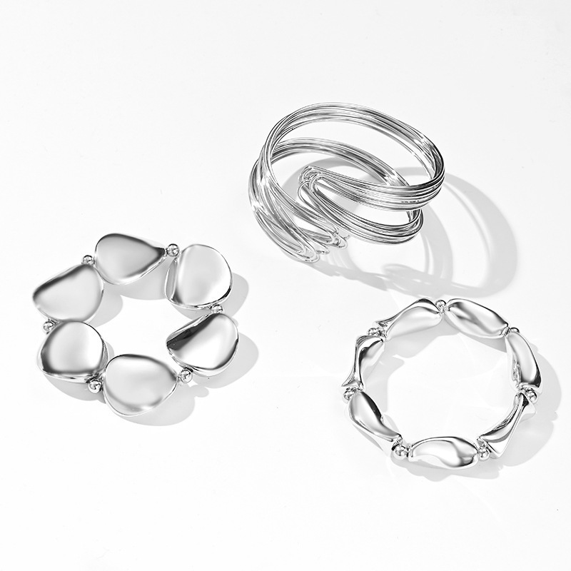 925 Sterling Silver Dy Hip Hop Open Bracelet 240521