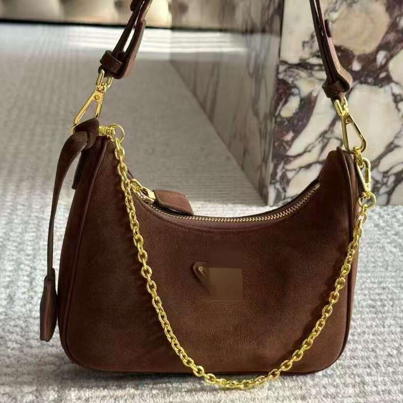 PAADR Inverted Triangle New Designer Luxury Bag Women's Underarm Nylon Chain Shoulder Crossbody Handbag Fashion Versatile Bag