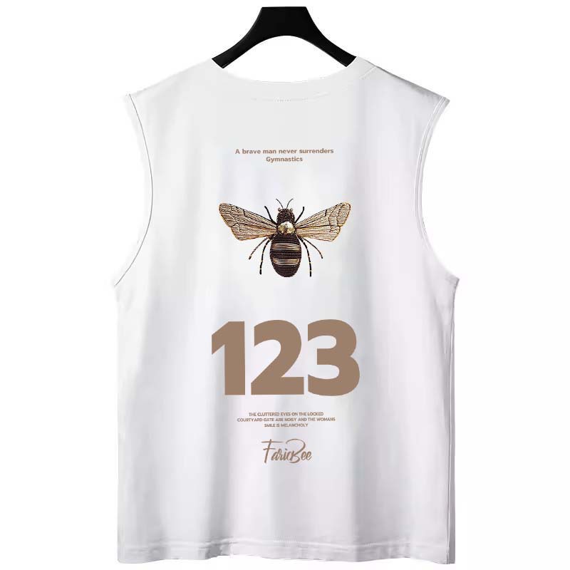 Summer Men's American Style Sleeveless Tank Tops | Slim-Fit Printed Plus Size Stretch Compression Athletic Gym Base Layers