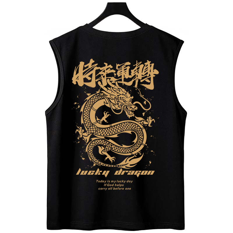 2026 Summer New Men's American Printed Tank Tops | Trendy Athletic Sleeveless Tees Loose Cut