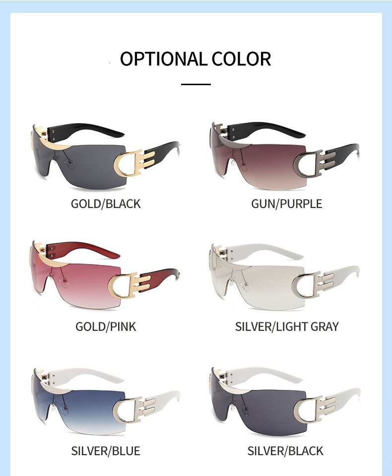 New Frameless Designer Sunglasses With Futuristic Technology Outdoor Fashion Sports Glasses Personalized Luxury Fashion Beach Sunglasses Wholesale