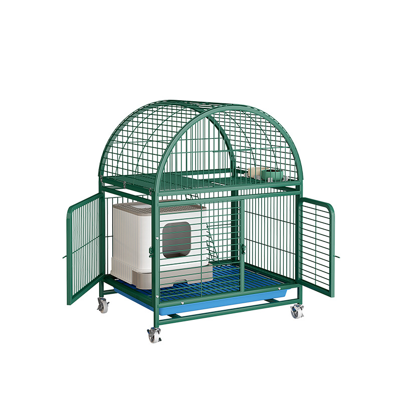 YL-38483 Extra Large Space Multi-Layer Indoor Home Cat Cage, Two-Layer Cat Nest with Litter Box