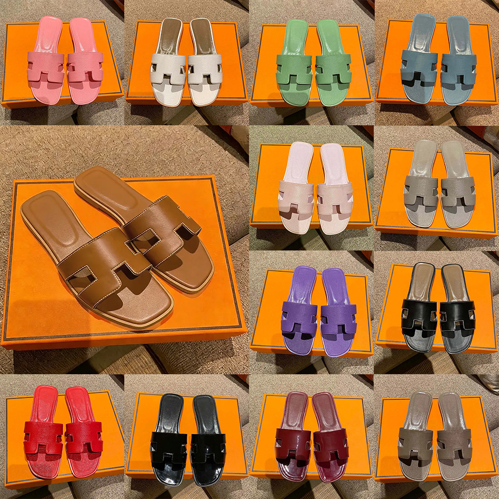 Designer Sandals Women's Fashion Luxury Slide Letter Slide Rubber Leather Flat Shoes Summer Beach Bath Slippers Brown Retro Sandals sandals famous designer women 77