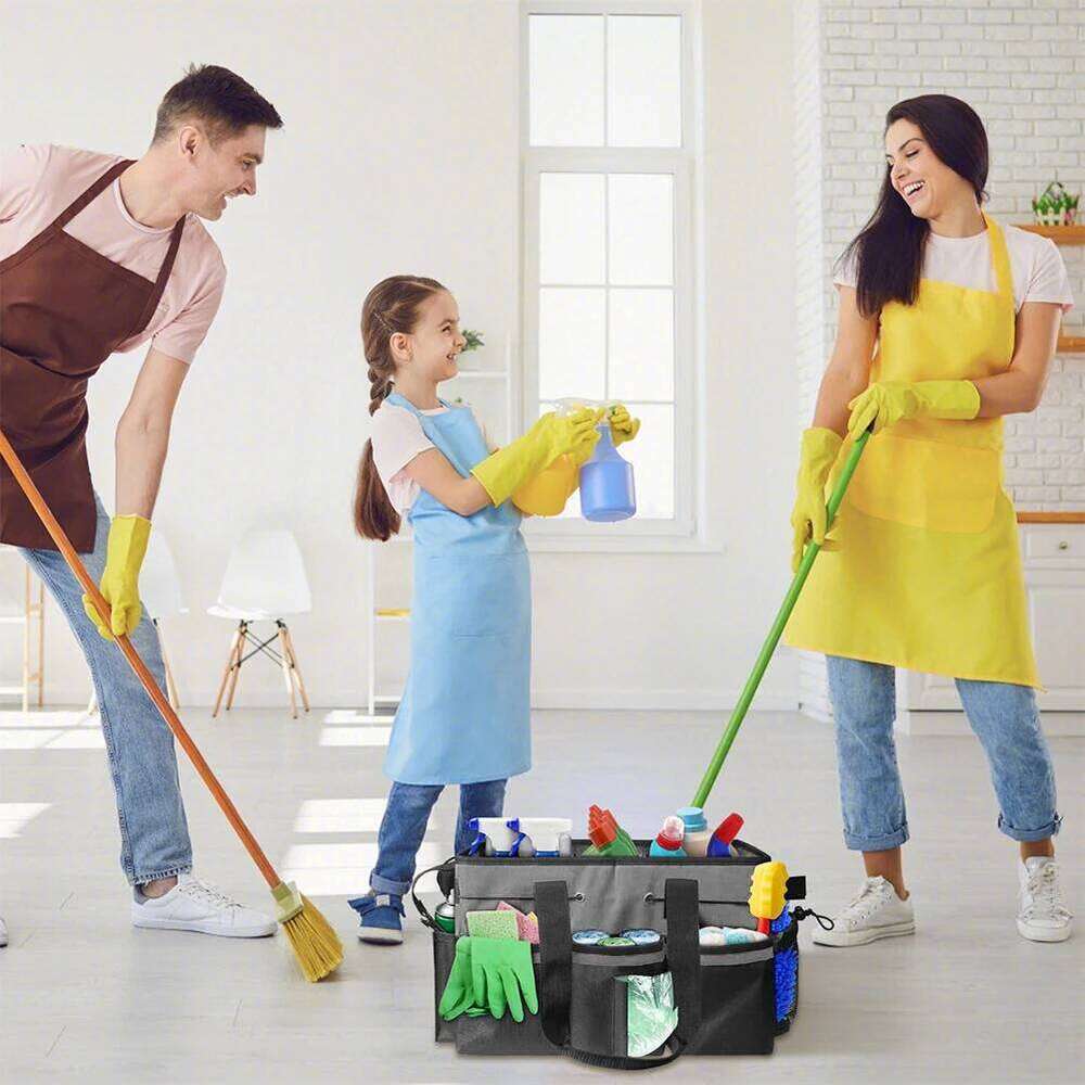 Large with Handle Caddy Organizer Detachable Divider Kitchen Cleaning Supplies Storage Bag