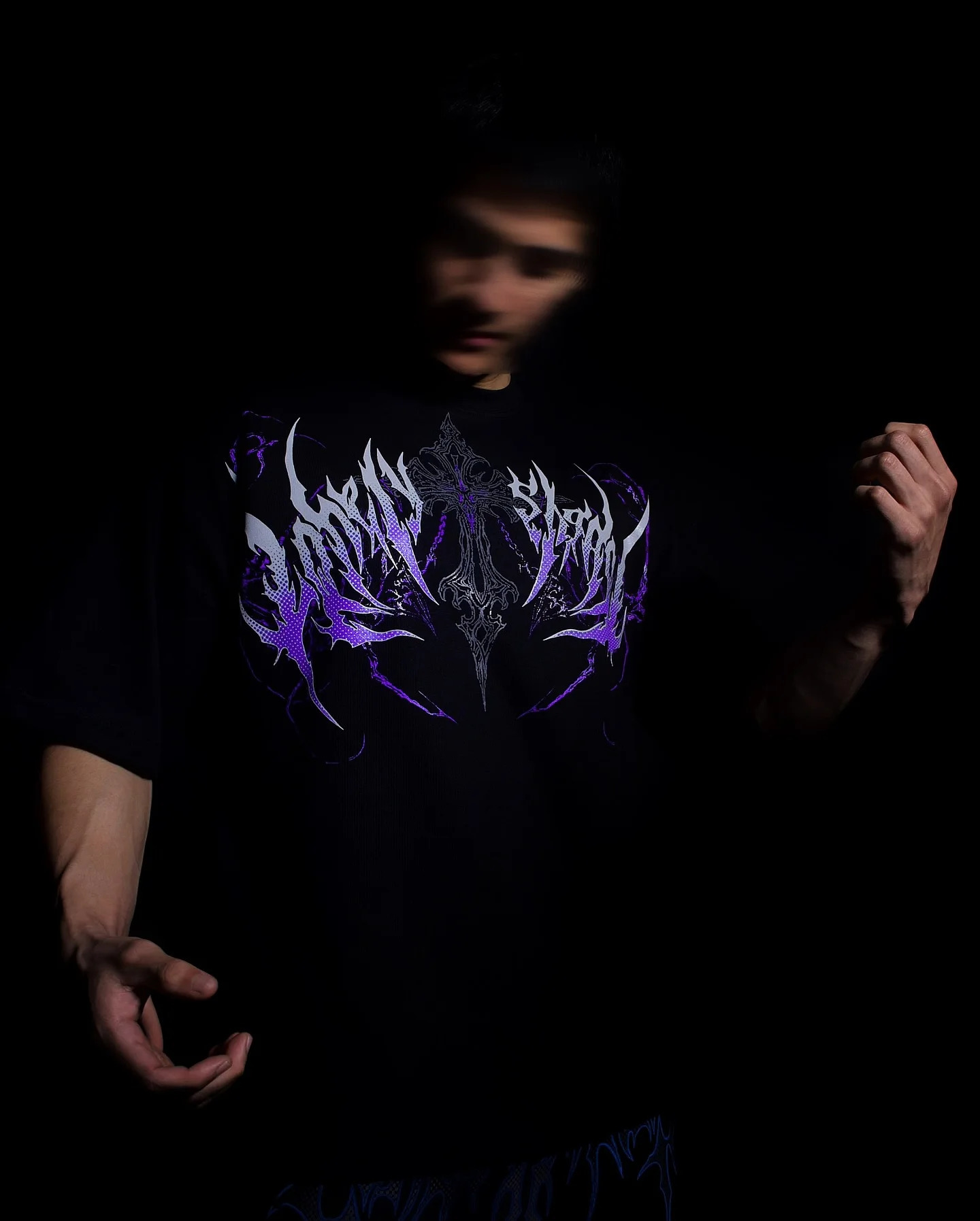 Lonely Shadow Gothic Streetwear T-Shirt Men Women Oversized Cotton Tee Skeleton Art Grunge Dark Edge Fashion Tee 260409